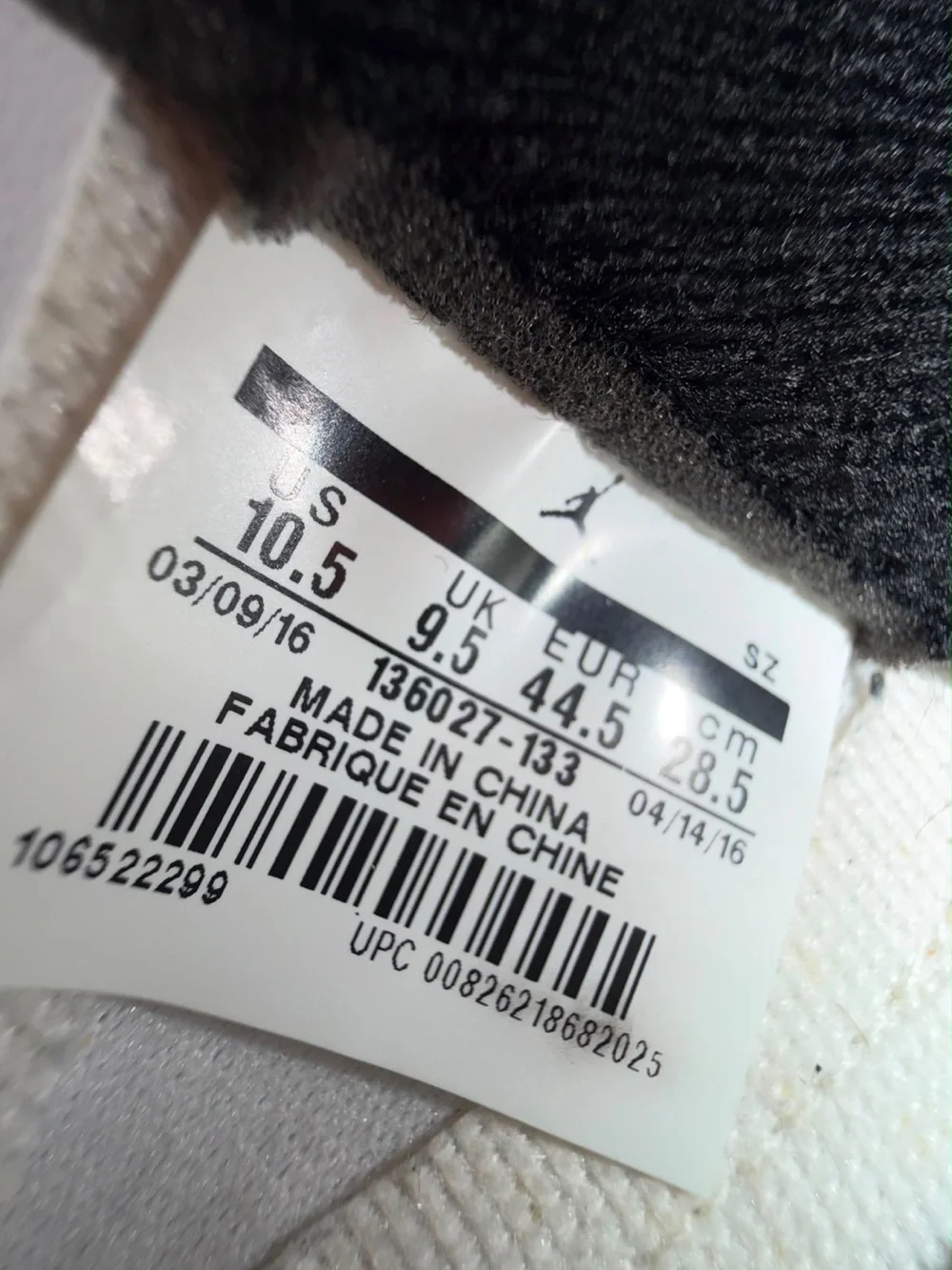 Air Jordan 5 Retro Olympic 2016 Size 10.5 White Gold 136027-133 As-Is